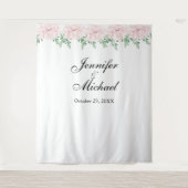 Tenture Fond de stand photo de mariage avec feuillage de r (Devant)