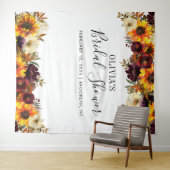 Tenture Fond de stand photo de mariage chic tournesol (En situation (horizontale))