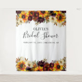 Tenture Fond de stand photo de mariage chic tournesol (Devant)