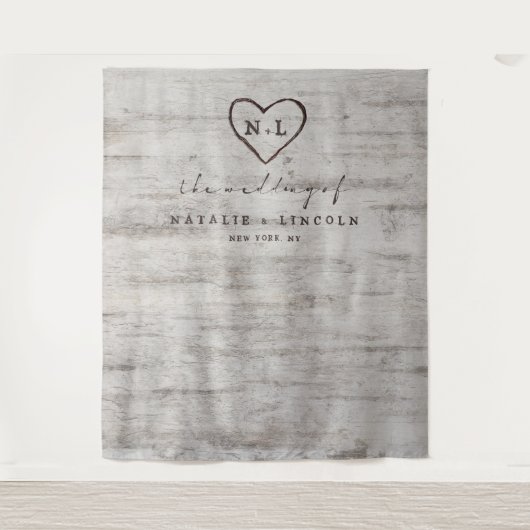 Tenture Fond de stand photo de mariage Cœurs sculptés pour (Devant)