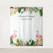 Tenture Fond de stand photo de mariage de flamants tropica (Devant)