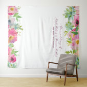 Tenture Fond de stand photo de mariage floral Chic en fleu (En situation (horizontale))