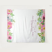 Tenture Fond de stand photo de mariage floral Chic en fleu (Devant (Horizontal))