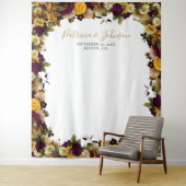 Tenture Fond de stand photo de mariage floral rustique d'a (En situation)