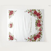 Tenture Fond de stand photo de mariage Red White Poinsetti (Devant (Horizontal))