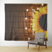 Tenture Fond de stand photo de mariage tournesol en bois r (En situation (horizontale))