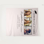 Tenture Fond de stand photo de remise de diplômes rose (Devant (Horizontal))