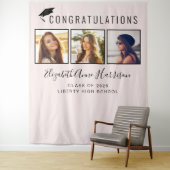 Tenture Fond de stand photo de remise de diplômes rose (En situation)