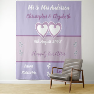 Tenture Fond de stand photo mariage lavande et lilas