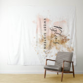 Tenture Fond de stand photo pour 16 ans Anniversaire Sweet (En situation (horizontale))