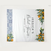 Tenture Fond de stand photo pour Baby Shower Citron (Devant (Horizontal))