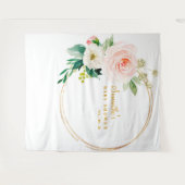 Tenture Fond de stand photo pour Baby Shower fille (Devant (Horizontal))