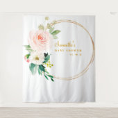 Tenture Fond de stand photo pour Baby Shower fille (Devant)