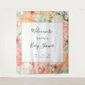 Tenture Fond de stand photo pour Baby Shower Floral Girl (Devant)