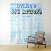 Tenture Fond de stand photo pour Bar Mitzvah avec graffiti (En situation)