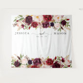 Tenture Fond de stand photo Rustique Bourgogne Marsala (Devant (Horizontal))