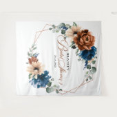 Tenture Fond de stand photo Terracotta Bleu Marine Verdure (Devant (Horizontal))