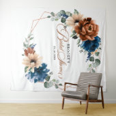 Tenture Fond de stand photo Terracotta Navy Bleu Verdure (En situation (horizontale))