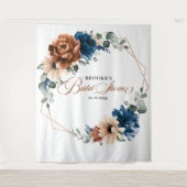 Tenture Fond de stand photo Terracotta Navy Blue Greenery (Devant)