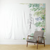 Tenture Fond de stand pour Baby Shower 'Soft Greenery' Pho (En situation (horizontale))