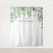 Tenture Fond de stand pour Baby Shower 'Soft Greenery' Pho (Devant)