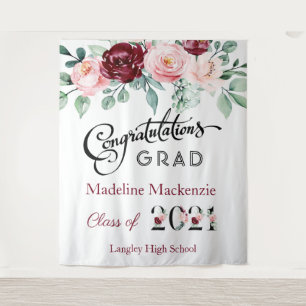 Tenture Fond de teint floral bordeaux rose pour la remise 
