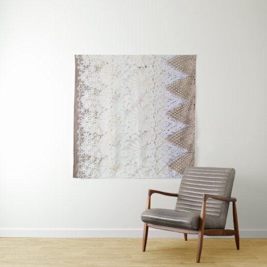 Tenture Fond de texture de dentelle délicate (En situation (horizontale))