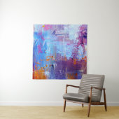 Tenture Fond de texture de toile : Huile Abstraite (En situation (horizontale))