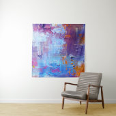 Tenture Fond de texture de toile : Huile Abstraite (En situation)