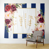 Tenture Fond de toile de 30 ans, bleu marine blanc rouge (En situation (horizontale))