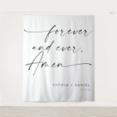 Tenture Fond de toile de citation de mariage pour toujours (Devant)