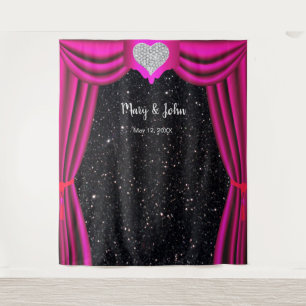 Tenture Fond de toile de coeur de diamant de paillettes no