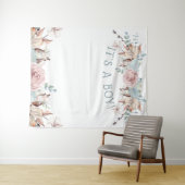 Tenture Fond de toile de douche bébé garçon Woodland BOHO  (En situation (horizontale))