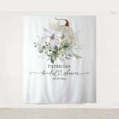 Tenture Fond de toile de douche de mariage citrouille euca (Devant)