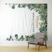 Tenture Fond de toile de douche de mariage - Eucalyptus -  (En situation (horizontale))