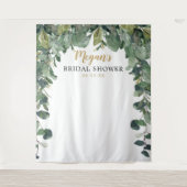 Tenture Fond de toile de douche de mariage - Eucalyptus -  (Devant)