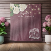 Tenture Fond de toile de douche de mariage pots Mason Hydr