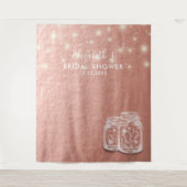 Tenture Fond de toile de douche de mariée Couple bocaux en (Devant)