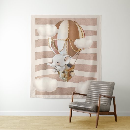 Tenture Fond de toile de douche virtuelle neutre pour élép (En situation)