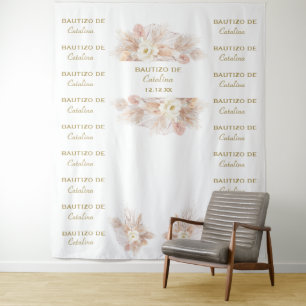 Tenture Fond de toile de fond à répétition en pampas flora