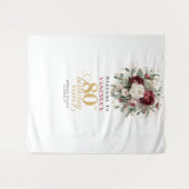 Tenture Fond de toile de fond Boho Blush Bourgogne 80e ann (Devant (Horizontal))