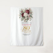 Tenture Fond de toile de fond Boho Blush Bourgogne 80e ann (Devant)