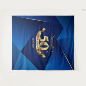 Tenture Fond de toile de fond chic bleu royal moderne 50e (Devant (Horizontal))