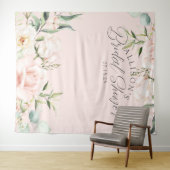 Tenture fond de toile de fond chic floral aquarelle rose p (En situation (horizontale))