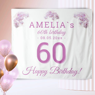 Tenture Fond de toile de fond d'anniversaire 60 ans aquare
