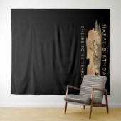 Tenture Fond de toile de fond d'anniversaire Gold Streak t (En situation (horizontale))