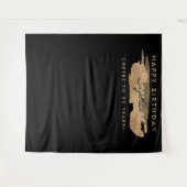 Tenture Fond de toile de fond d'anniversaire Gold Streak t (Devant (Horizontal))