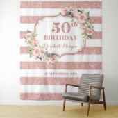 Tenture Fond de toile de fond de 50e anniversaire floral r (En situation)