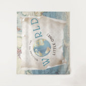 Tenture Fond de toile de fond de Baby Shower avec carte vi (Devant)