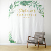 Tenture Fond de toile de fond de Baby Shower Eucalyptus Ve (En situation)